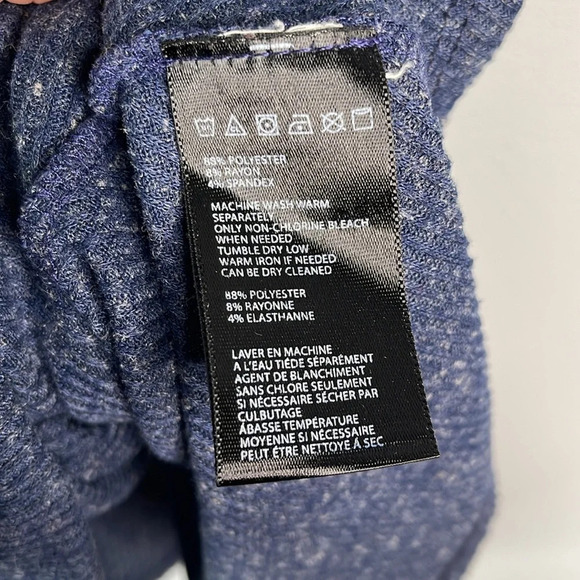 BDG Urban Outfitters Ribbed Speckled Cowl Neck Sleeveless Dress Navy Blue Size S - Picture 9 of 11